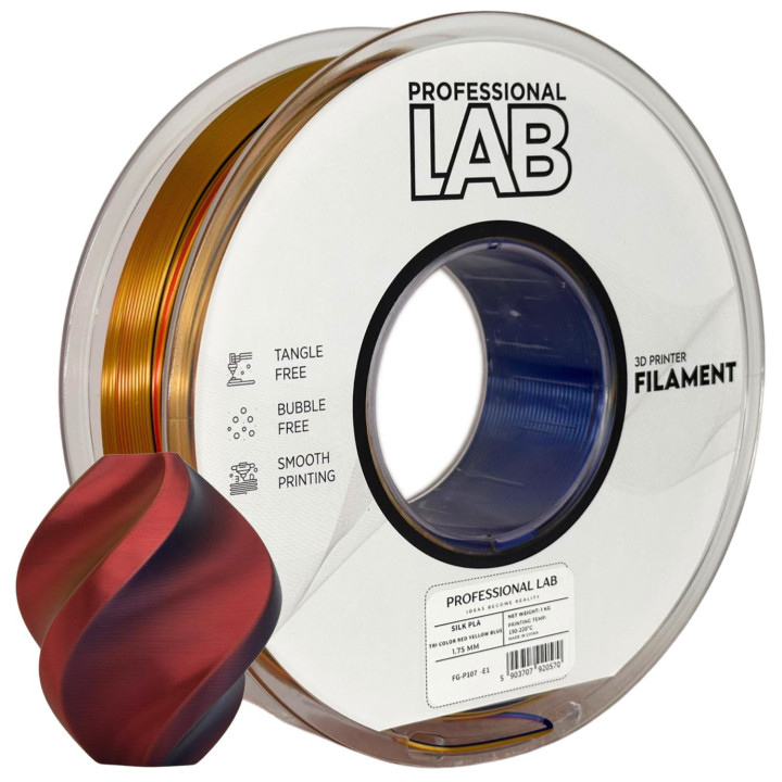 Silk PLA Tri Color red yellow blue | Smart Print