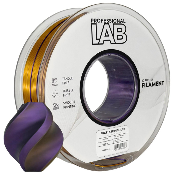 Silk PLA Три Цвята черно златно лилаво | Smart Print